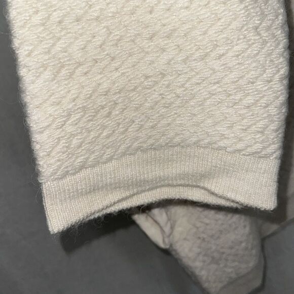 free people M Ivory Herringbone Stitch Pattern Kimono Cardigan Sweater - Picture 13 of 16